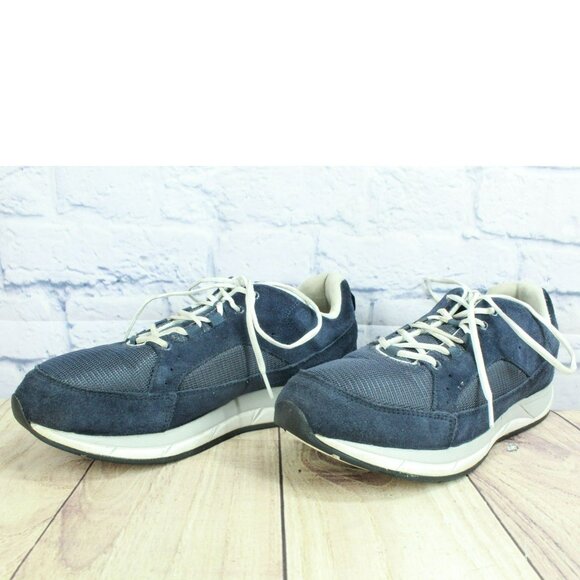 LL Bean Comfort Low Top Walking Shoes Blue Mesh Lace Up Size 11 Wide - Picture 2 of 9